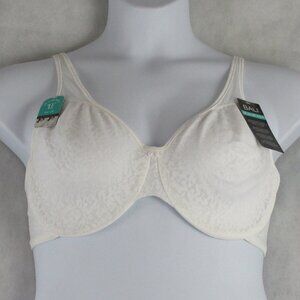 Bali Women's Seamless Underwire Minimizer Bra, While Floral Lace, 38DD